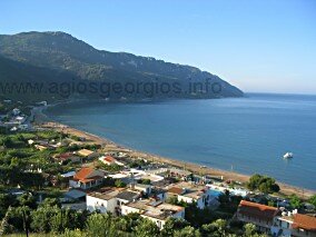 Quiet resort of Agios Georgios, Corfu.