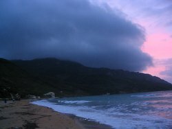 Storm skies over distant Paleokastritsa